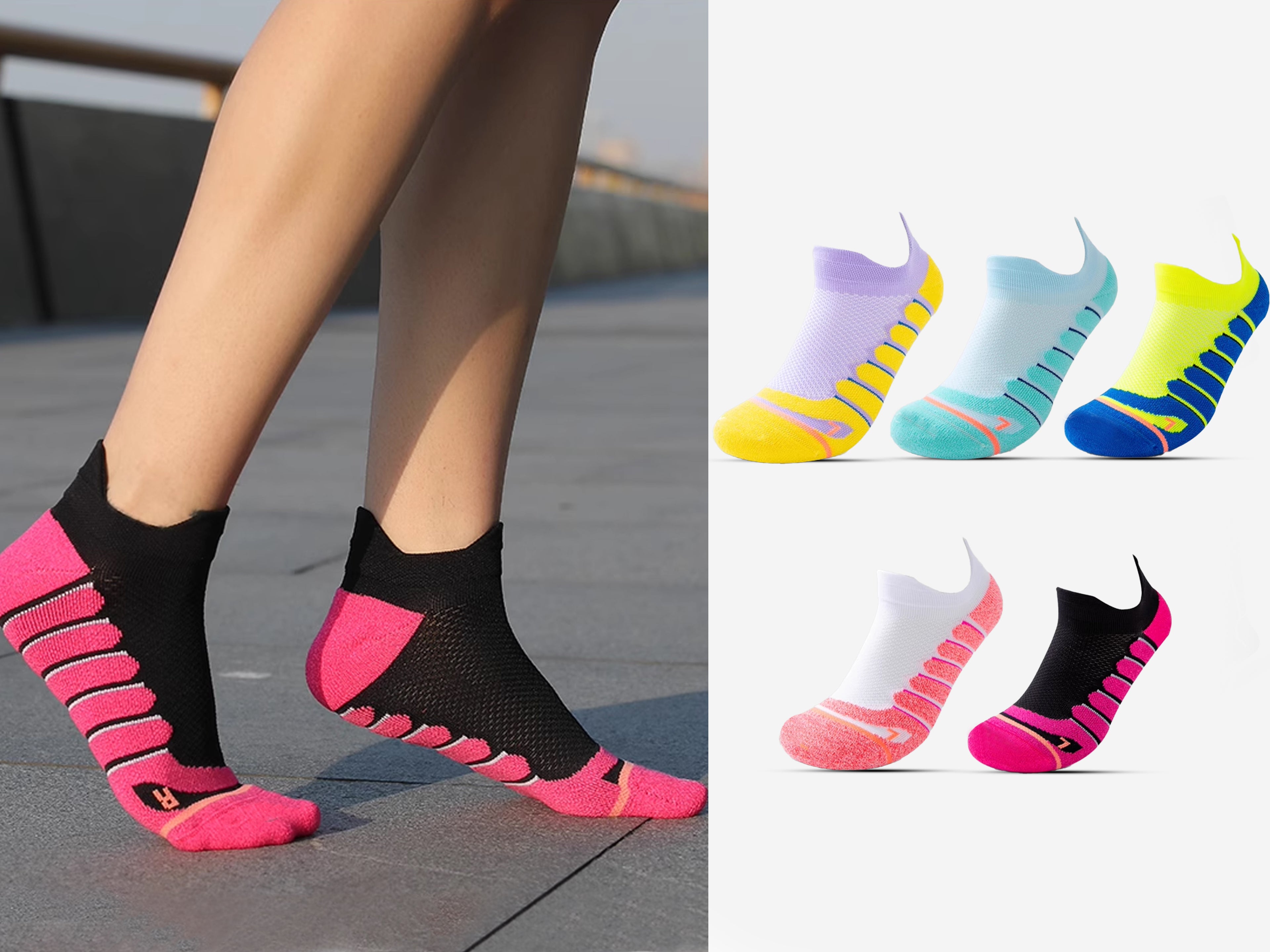 Women’s Anti-Slip Athletic Ankle Socks – Breathable Mesh, Cushioned Performance Design