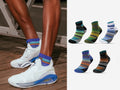 Striped Ankle Socks – Cushioned Athletic Socks with Breathable Fit