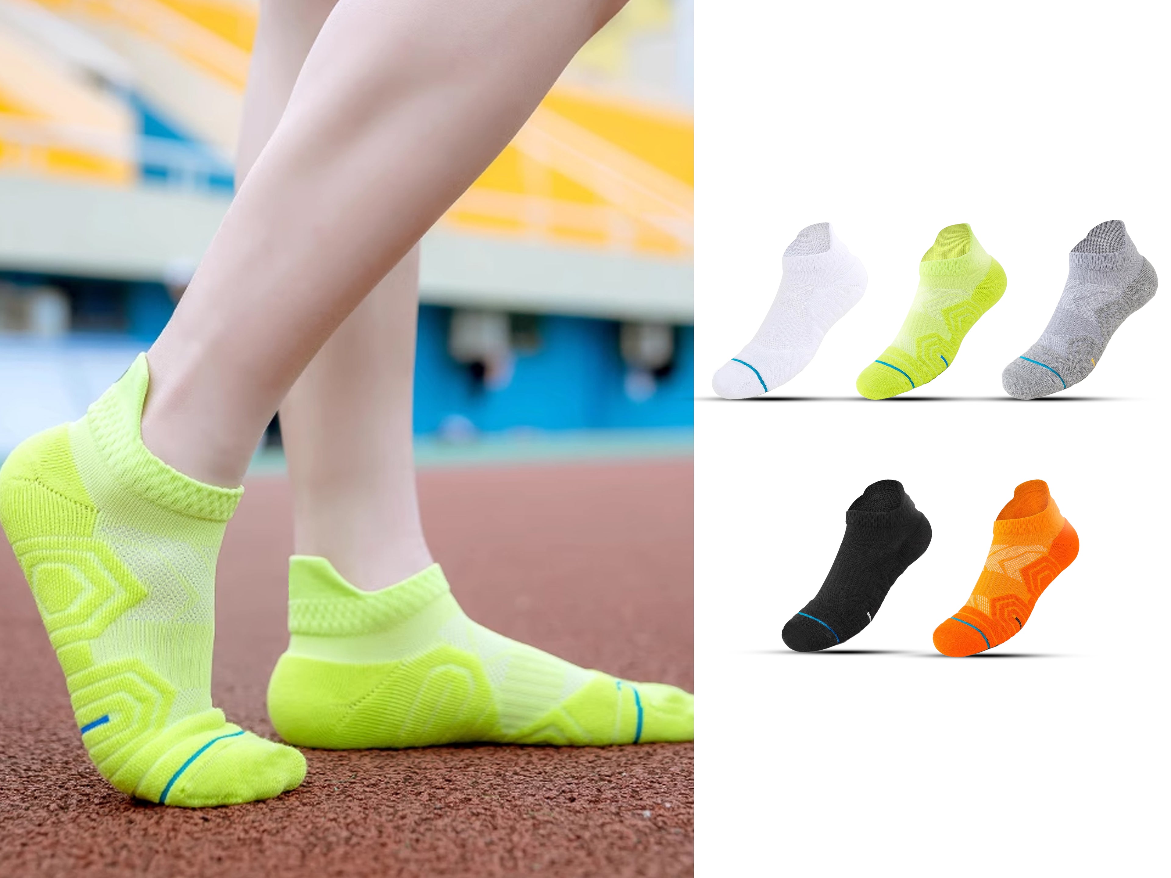 Breathable Ankle Sports Socks – Lightweight Cushion with Anti-Slip Fit