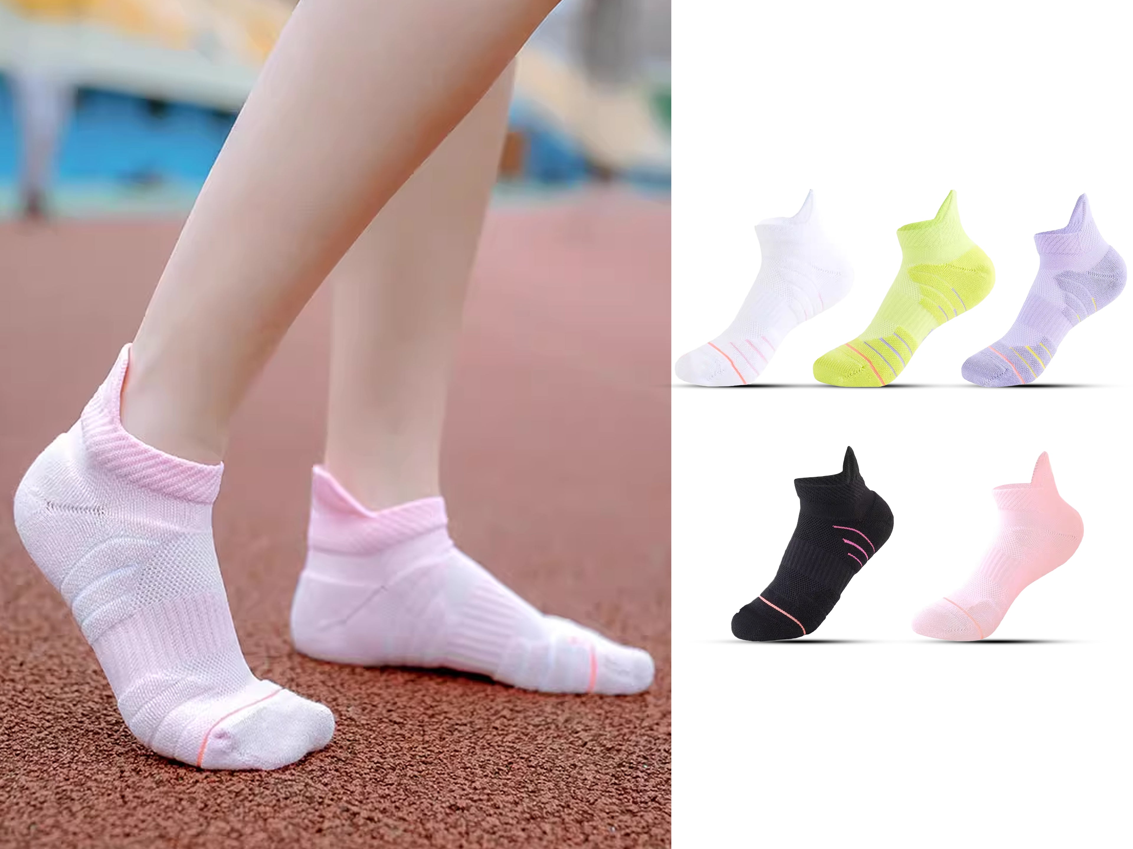 Low-Cut Athletic Socks – Breathable Mesh Knit with Arch Support